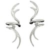 Pierceless Left And Right Stag Horn Tribal Design Ear Cuff Set