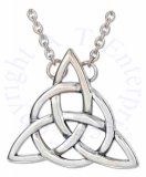 18" Trinity Knot Circle Triquetra Celtic Cable Chain Necklace