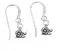 3D Mini Snail With Shell Dangle French Wire Earrings