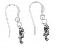 3D Mini Seahorse Dangle French Wire Earrings