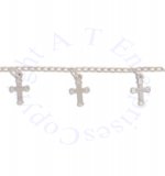 7" Multiple Cross Charms Bracelet