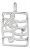 Trebel Clef Notes On Music Staff Stave Pendant