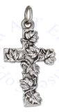 Branch Leaf Christian Religious Cross Charm