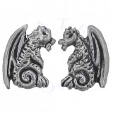 Fantasy Winged Dragon Post Earrings