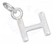 Lined Letter H Charm
