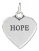 Flat "HOPE" Heart Charm