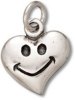 Happy Smiley Face On Heart Charm