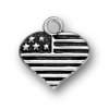 Heart With Patriotic Flag Charm