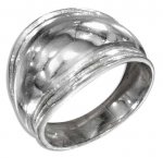 Puffed Tapered Dome Lined Edges Ring
