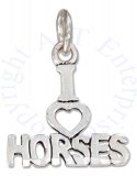 I Love Horses Charm
