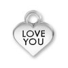 LOVE YOU Valentines Candy Heart Charm