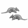 Partial 3D Side Facing Armadillo Post Earrings
