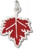 Enameled Canada Red Maple Leaf Charm