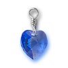 Sapphire Blue September Crystal Heart Birthstone Charm