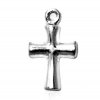 Sterling Silver Small 3D Soft Curves Christian Cross Charm