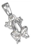 3D Small Frog Sparkling Crystal Eyes Pendant