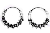 9mm Diameter Men's Wire Wrapped Bali Endless Hoop Earrings 9mm Diameter Men's Wire Wrapped Bali Endless Hoop Earrings