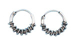 10mm (3/8") Diameter Men's Wire Wrapped Bali Endless Hoop Earrings 10mm (3/8") Diameter Men's Wire Wrapped Bali Endless Hoop Earrings