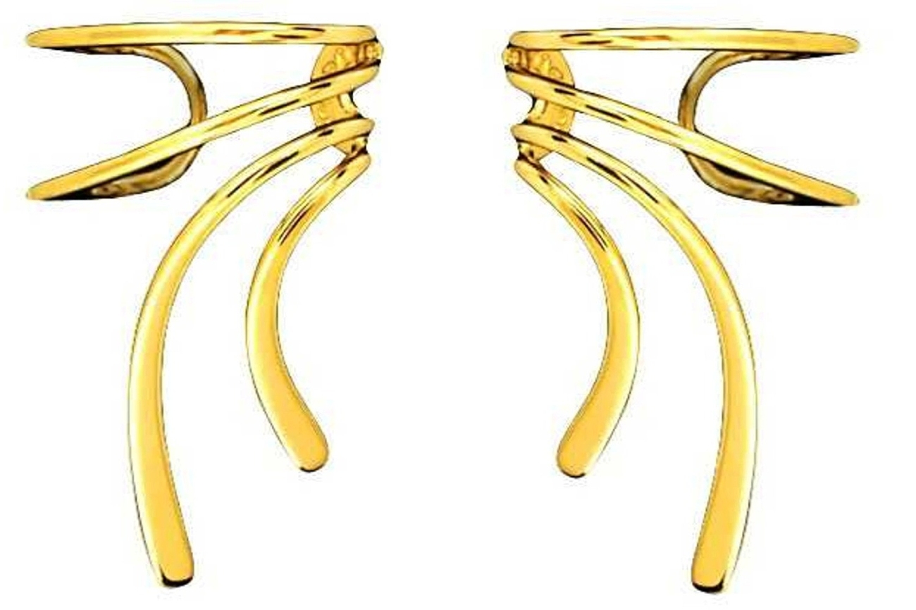 Gold Vermeil Short Wave Ear Cuff Set Gold Vermeil Short Wave Ear Cuff Set