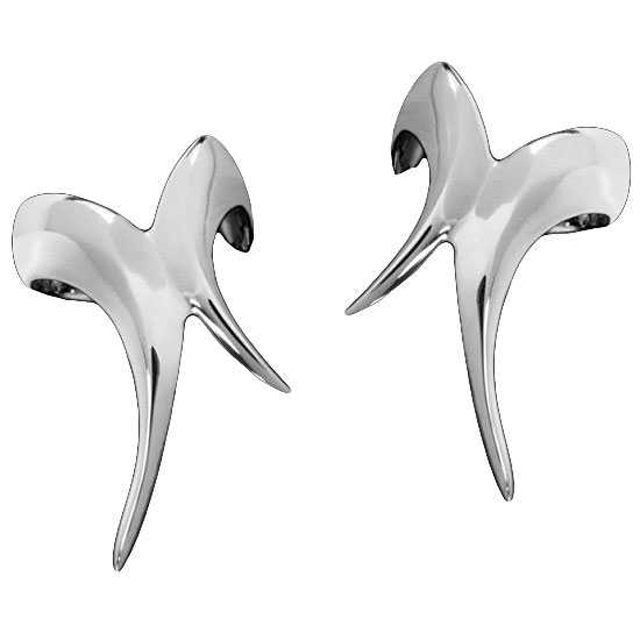 Left And Right Double Fang Design Ear Cuff Set