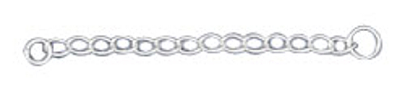 2" Inch Oval Curb Chain Ankle Bracelet Extender 4mm Split Ring 2" Inch Oval Curb Chain Ankle Bracelet Extender 4mm Split Ring