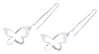 1" Sterling Silver Butterfly Earring Threads 1" Sterling Silver Butterfly Earring Threads