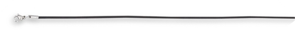 20" Inch 2mm Black Leather Cord Necklace With Stainless Steel Clasp 20" Inch 2mm Black Leather Cord Necklace With Stainless Steel Clasp