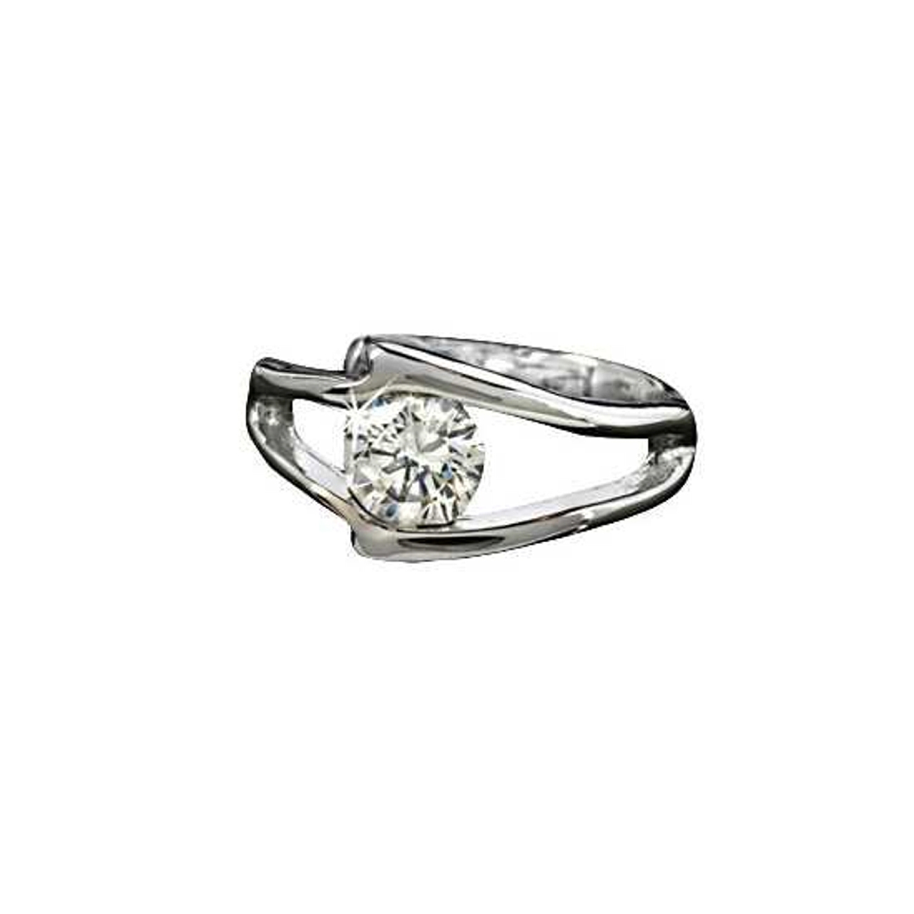 Left Or Right Silver Pierceless Cubic Zirconia Eye Band Ear Cuff