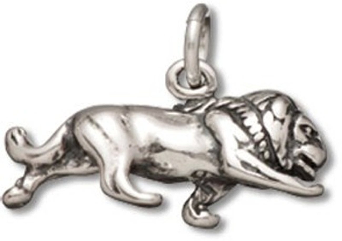 3D Stalking Male Lion Charm With Large Mane