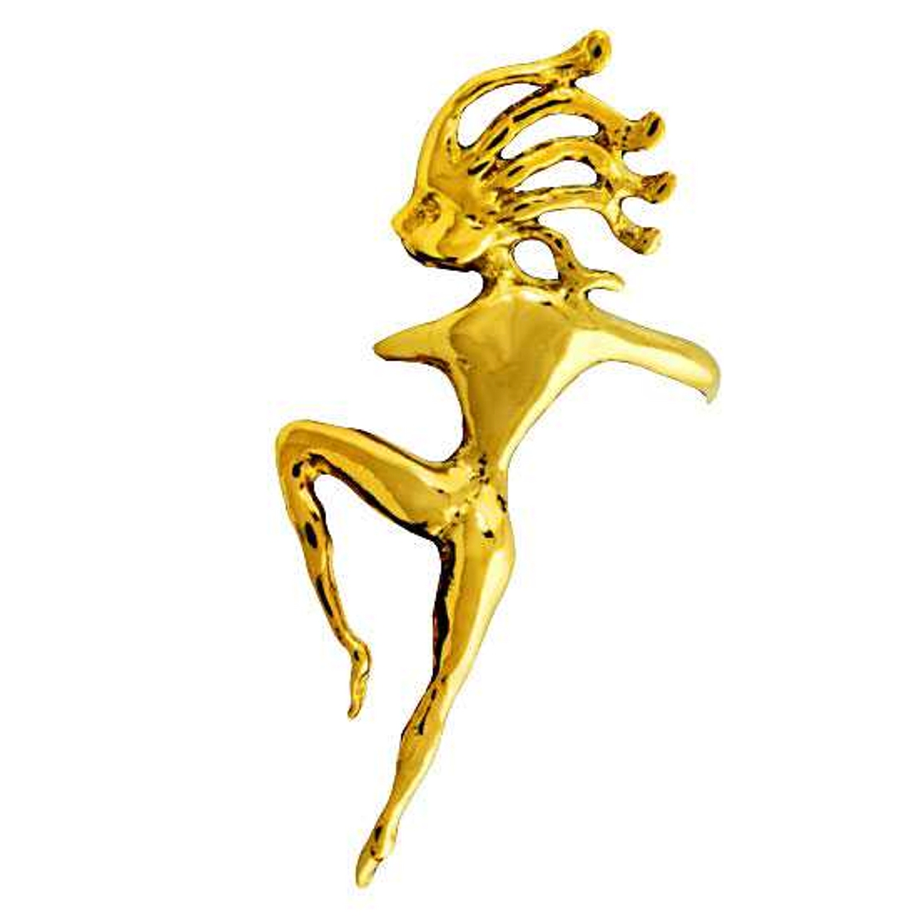 14kt Gold Vermeil Left Only Pierceless Dancing Woman Ear Cuff 14kt Gold Vermeil Left Only Pierceless Dancing Woman Ear Cuff