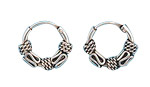 10mm Diameter Men's Braided Curvy Line Bali Endless Hoop Earrings 10mm Diameter Men's Braided Curvy Line Bali Endless Hoop Earrings
