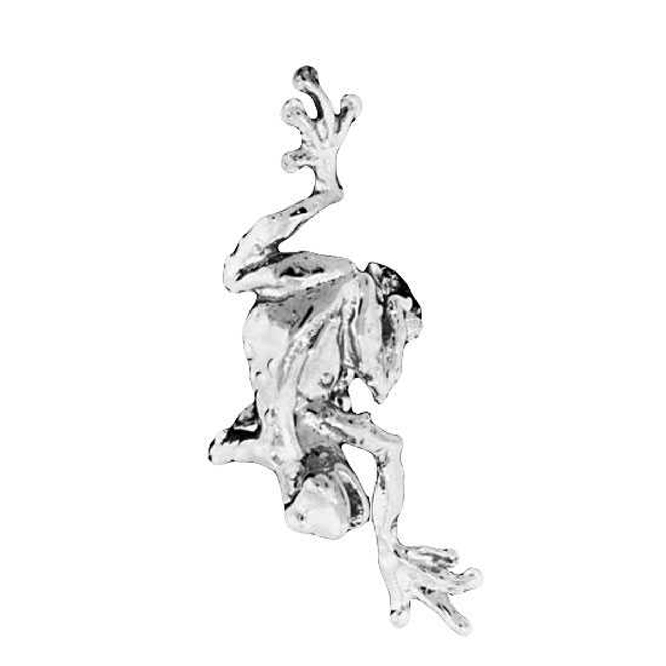 Single Left Or Right Sterling Silver Climbing Tree Frog Ear Cuff Single Left Or Right Sterling Silver Climbing Tree Frog Ear Cuff