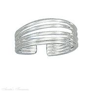 Polished Five 5 Wire Toe Ring