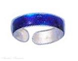 Sparkling Water Toe Ring Blue Enamel Blue Glitter - Click Image to Close