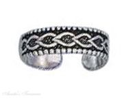 Antiqued Layered Leafy Rings Toe Ring Antiqued Layered Leafy Rings Toe Ring