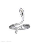 Crystal Eyes Snake Bypass Wrap Toe Ring