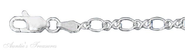 Figure 8 Figaro Chain Necklace Or Bracelet 080 4mm Figure 8 Figaro Chain Necklace Or Bracelet 080 4mm