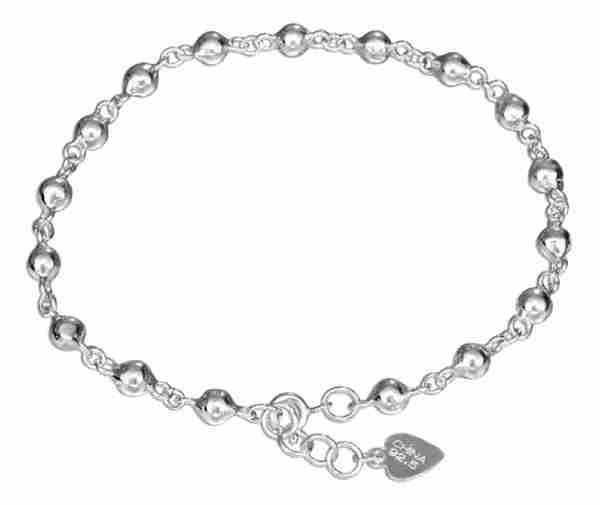 Ball Ankle Bracelet 10 Inch
