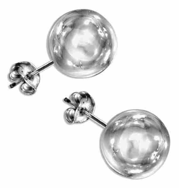 10mm Diameter Round Ball Post Stud Earrings 10mm Diameter Round Ball Post Stud Earrings