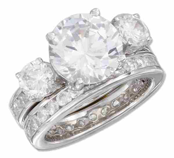 2 Band Cubic Zirconia Ring