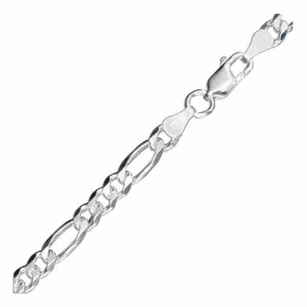 6mm Wide Figaro Chain Anklet Necklace Bracelet 6mm Wide Figaro Chain Anklet Necklace Bracelet