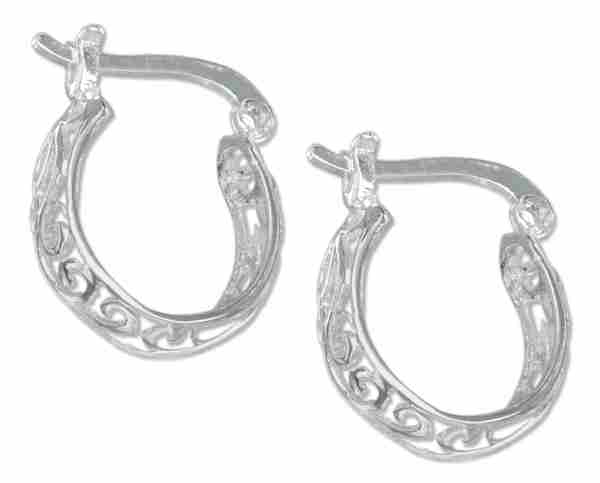 Filigree Scrolled Hoop Earrings Filigree Scrolled Hoop Earrings