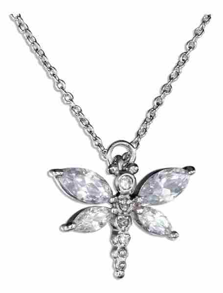 Cubic Zirconia Dragonfly Choker Necklace Cubic Zirconia Dragonfly Choker Necklace