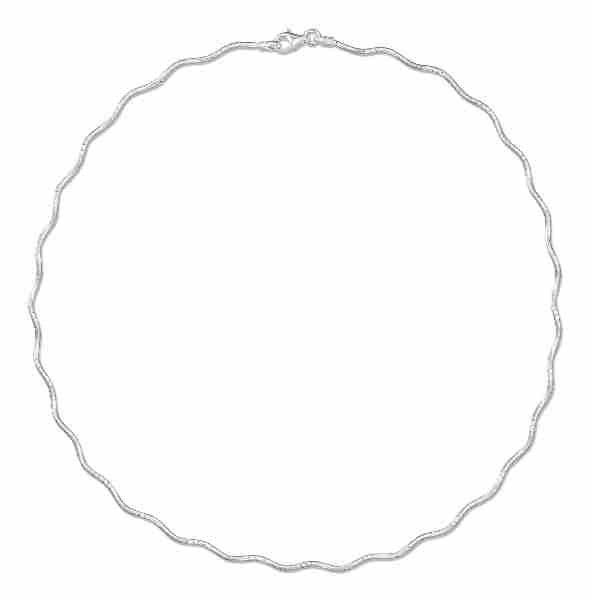 Round Omega Choker Necklace Wave Round Omega Choker Necklace Wave