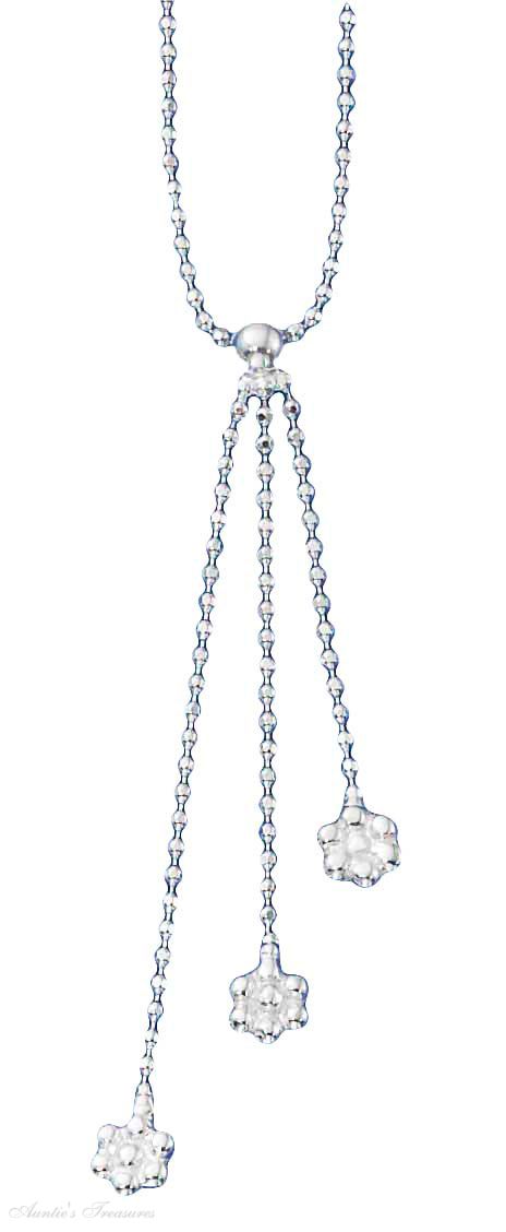 Bead Chain Lariat Tassel Choker Necklace
