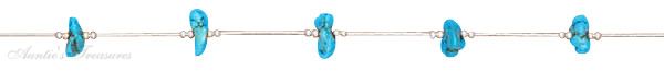 Turquoise Nugget Choker Necklace - Click Image to Close