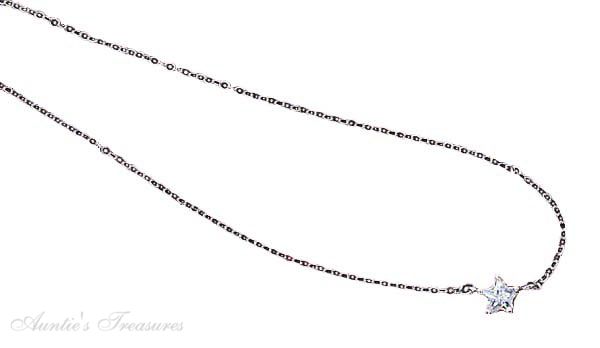 Cubic Zirconia Star Choker Necklace
