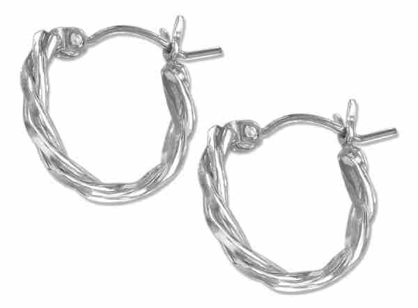 Thin Flat Braided Hoop Earrings Thin Flat Braided Hoop Earrings