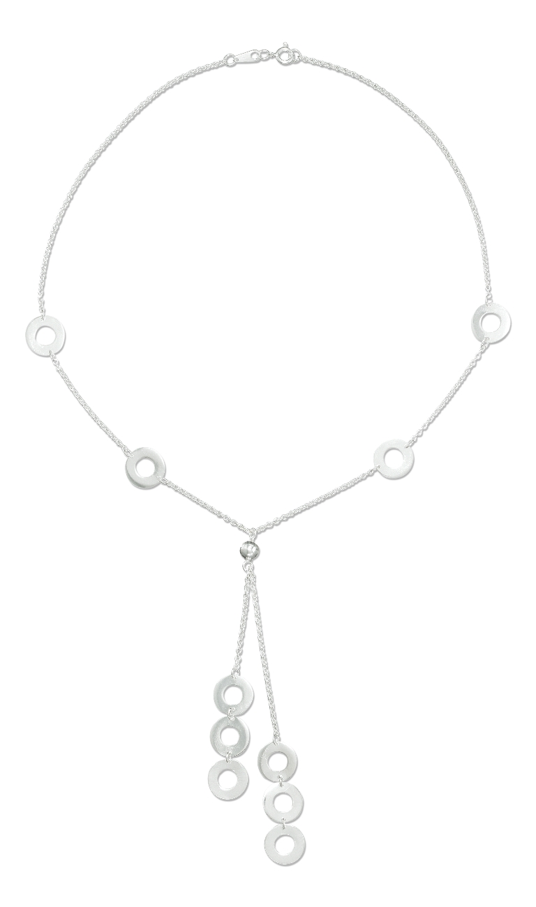 Open Circle Lariat Tassel Necklace Open Circle Lariat Tassel Necklace