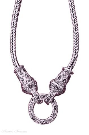 Foxtail Necklace Marcasite End Foxtail Necklace Marcasite End